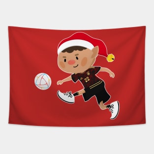 Germany football Christmas elf. Football World Cup soccer T-Shirt Tapestry