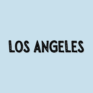 Los Angeles Black Typography T-Shirt