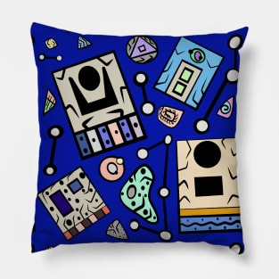 Abstract Pattern - Midnight Blue Pillow