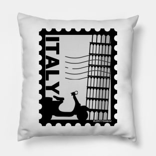 Leaning Tower of Pisa, Italy Postage stamp Pillow