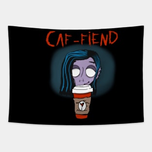 Caf-fiend girl Tapestry