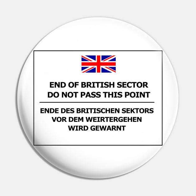 British Cold War Berlin sign Pin by AidanMDesigns