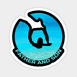 Swimming and Diving - Father and Son Magnet