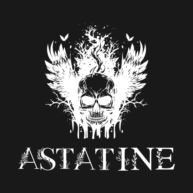 Astatine Nature skull logo by Widows Den Records