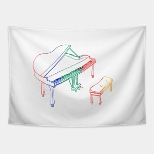 Technicolour Piano Tapestry