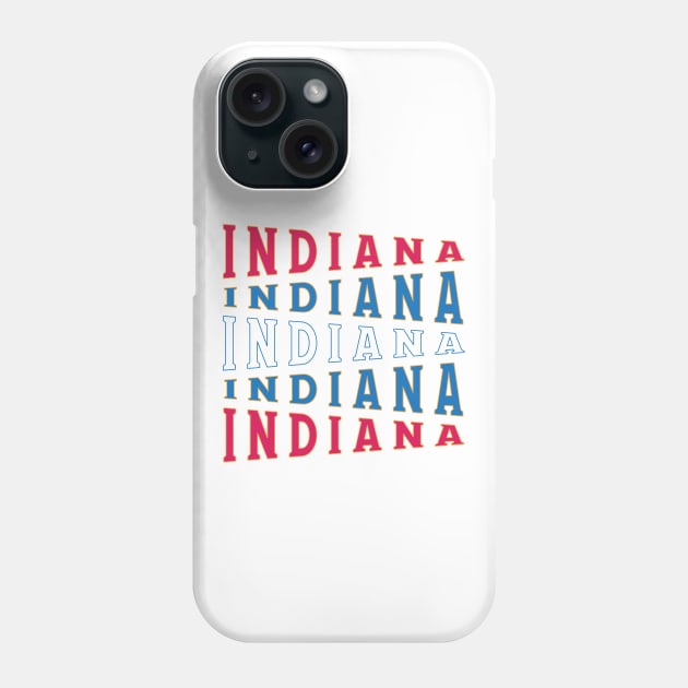 TEXT ART USA INDIANA Phone Case by LAVA-ROMA-NOVA