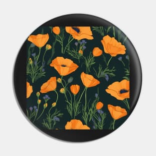 California Poppies Pin