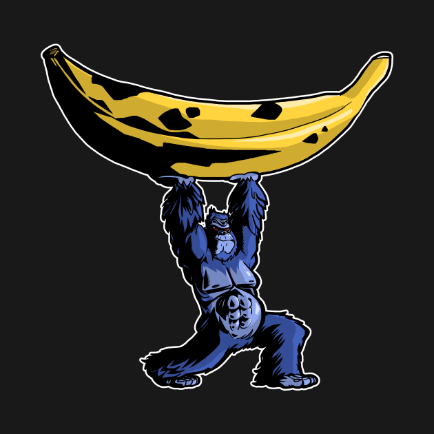 Gorilla and banana carried by TomiAx