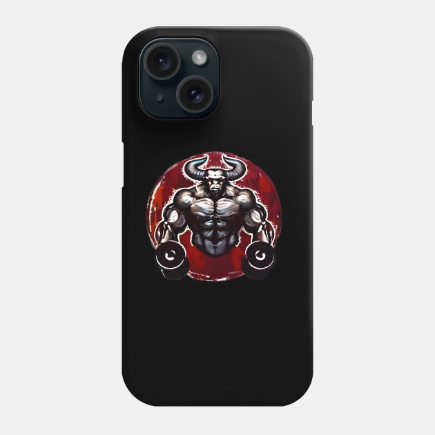 Muscular bull Phone Case by Dope_Design