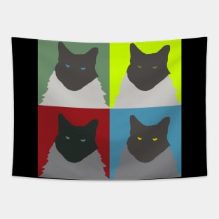 Pop Art Abstract Cats Tapestry