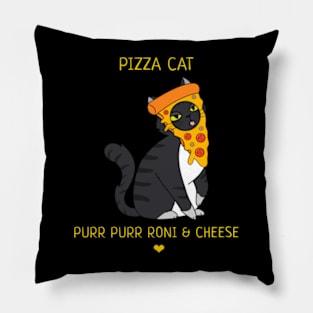 Pizza Cat Purr Purr Roni & Cheese Pillow