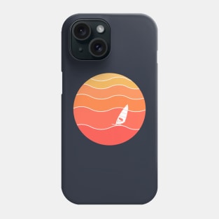 Windsurfing sunset waves Phone Case
