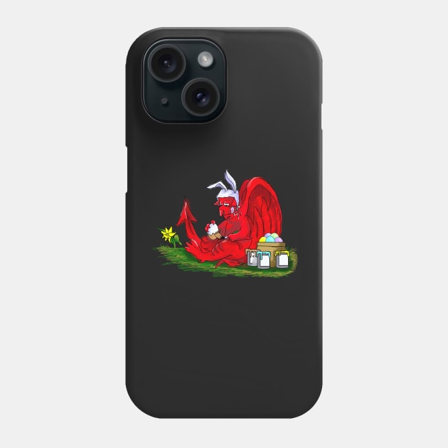 HAPPY EASTER DRAGON PAINTING EGGS Phone Case by MarniD9