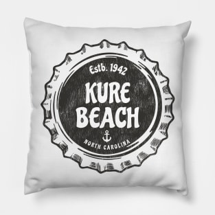 Kure Beach, NC Summertime Vacationing Bottle Cap Pillow