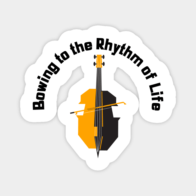 Bowing to the Rhythm of Life Cello Magnet by VOIX Designs