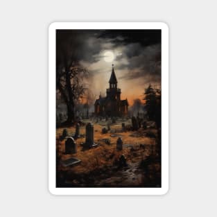 Moonlit Cemetery Magnet