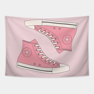 Pink High Top Sneakers Tapestry