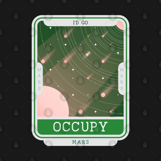 Occupy Mars - retro space scenery by BB Funny Store