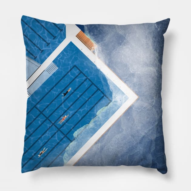 Bondi Icebergs Pools Pillow by From Above