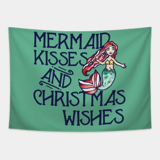Mermaid Kisses and Christmas Wishes Tapestry