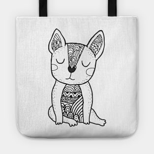 Doodle French bulldog Tote