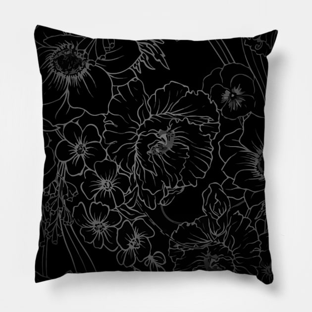 Anemone flower Pillow by Raul Baeza