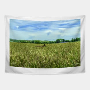 Deer in a Grain Field Tapestry