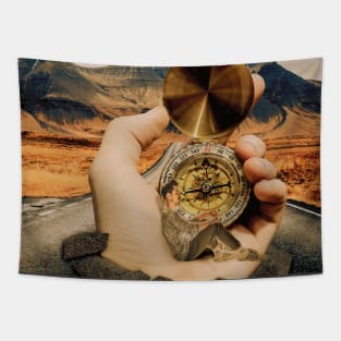 compass in hand Tapestry