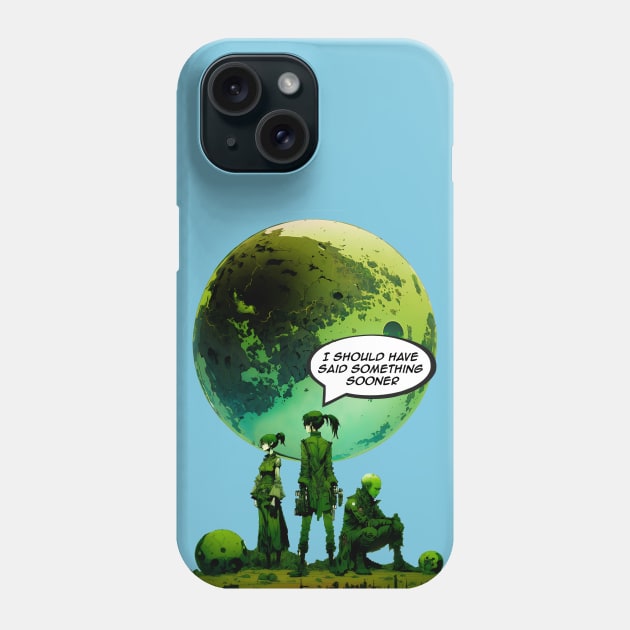Peace on Earth No. 5: Goodwill Toward Humans "I Should Have Said Something Sooner" Phone Case by Puff Sumo