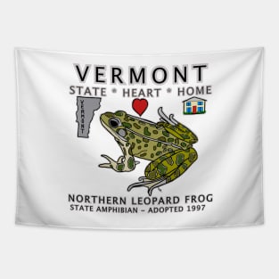 Vermont - Northern Leopard Frog - State, Heart, Home - state symbols Tapestry