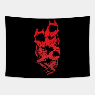 Skulls Abstract Tapestry