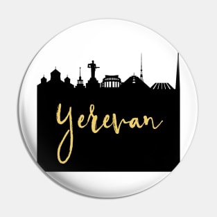 YEREVAN ARMENIA DESIGNER SILHOUETTE SKYLINE ART Pin