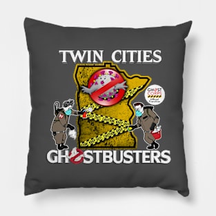 Twin Cities Ghostbusters Coronavirus Logo Pillow