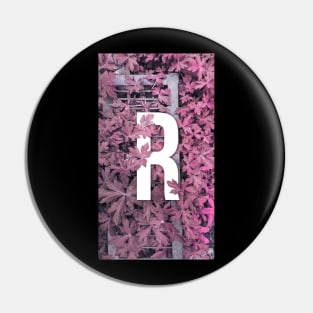 Alphabet R art Phone case Pin