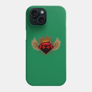 diamond with wing crown Phone Case