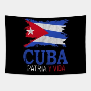 Cuba Libre Cuban Flag patria y vida Tapestry