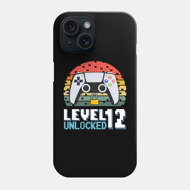 Level 12 Unlocked Vintage Retro Gaming Phone Case by Asg Design