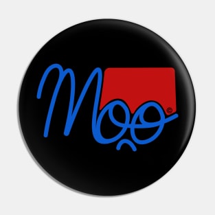 Moo1 red & blue logo left pectoral Pin