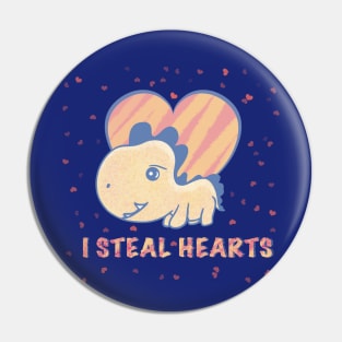 I steal hearts valentines day cute dinosaur Pin