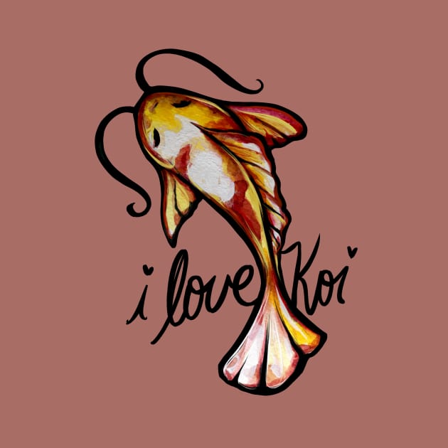 I Love Koi Fish by bubbsnugg