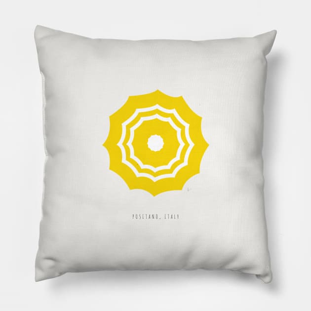 Positano, Italy Umbrella Pillow by lymancreativeco