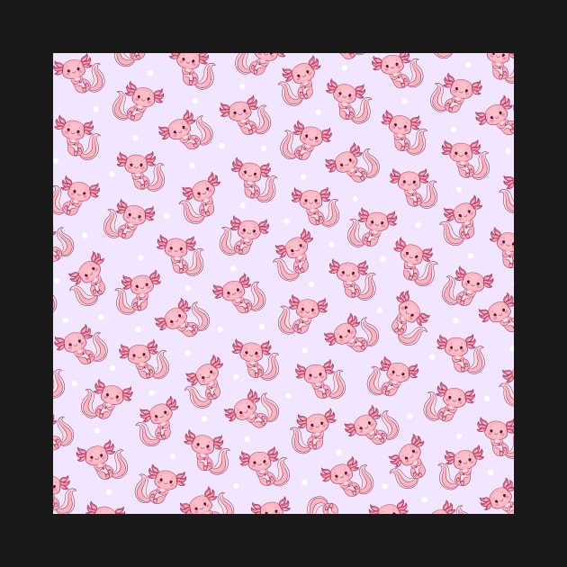 Kawaii Axolotl Pattern by esturgeo