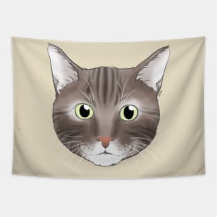 Tabby Cat Face Tapestry