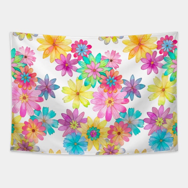 colorful flowers Tapestry by PREMIUMSHOP