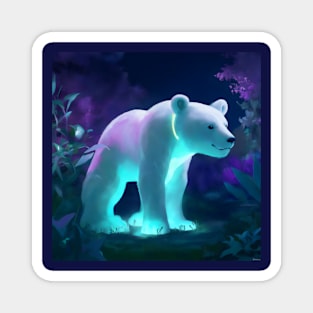 Beautiful Neon polar bear Magnet