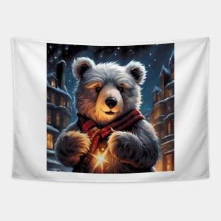 Teddy celebrating New Year Tapestry