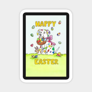 Happy Dalmatian Easter Magnet