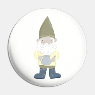 Gnome with Watering Can Pin