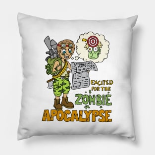 Excited for the zombie apocalypse - Halloween Gift Pillow