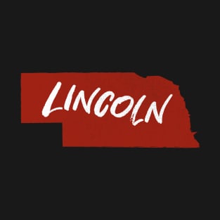 Lincoln Nebraska Typography T-Shirt